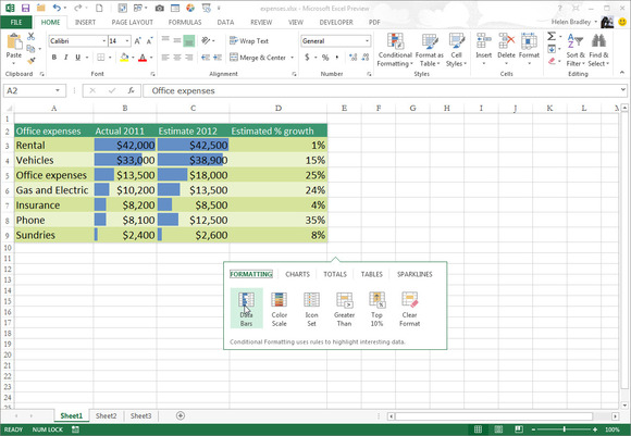 Data Analysis Excel 2013